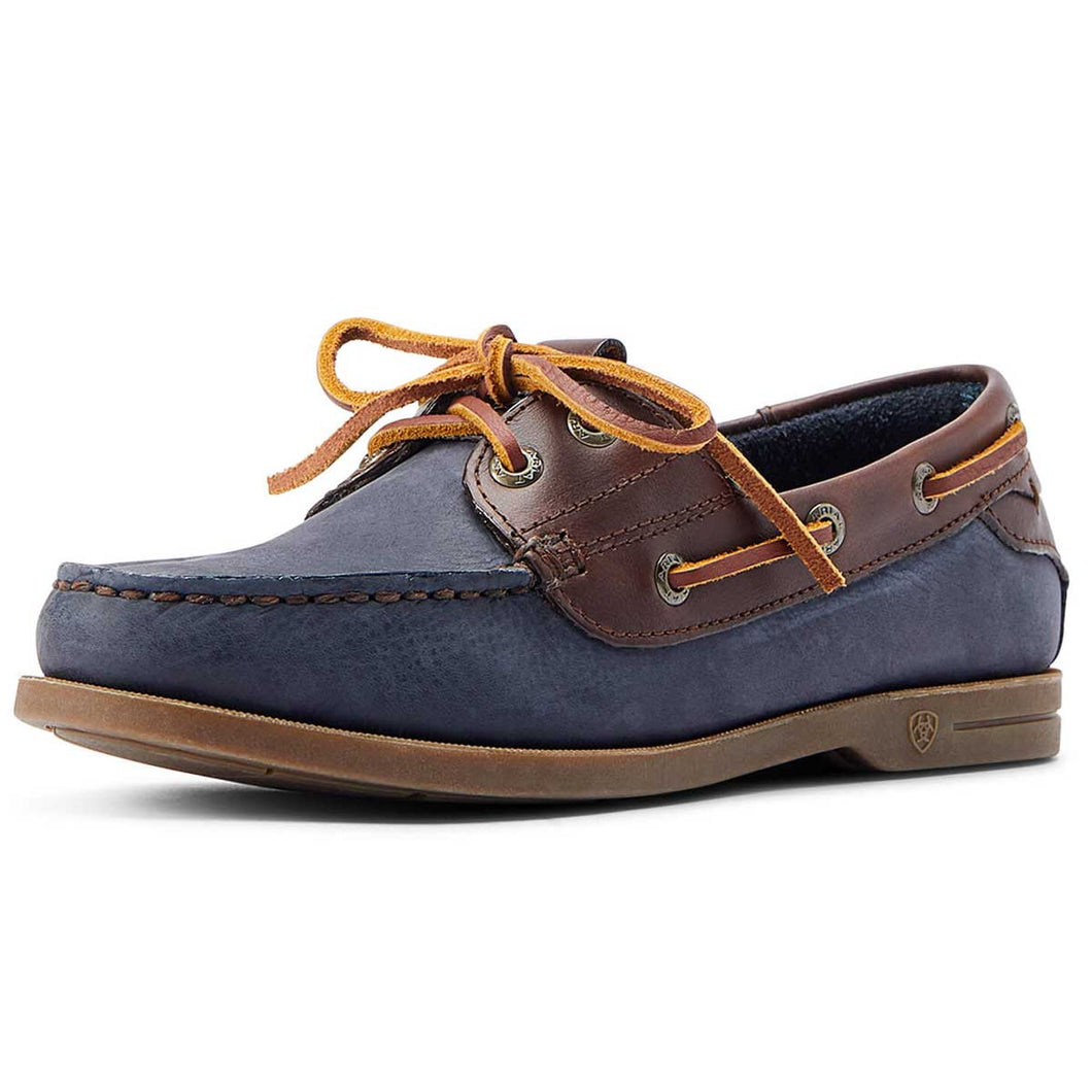 ARIAT Antigua Deck Shoes - Womens - Navy & Chocolate