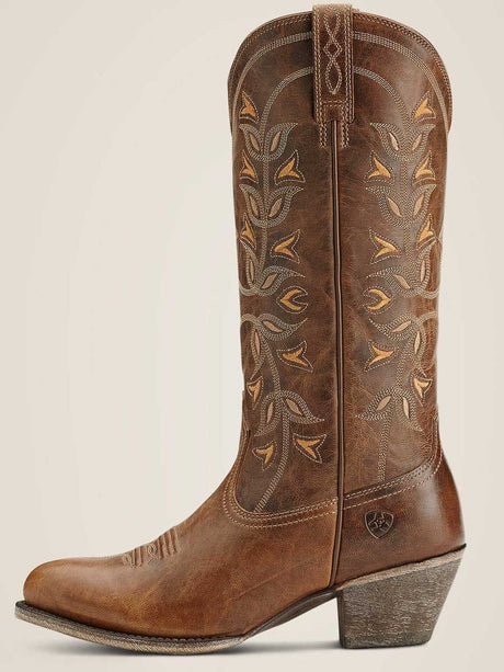 ARIAT Desert Holly Almond Toe Western Boots – Womens – Brown Pearl