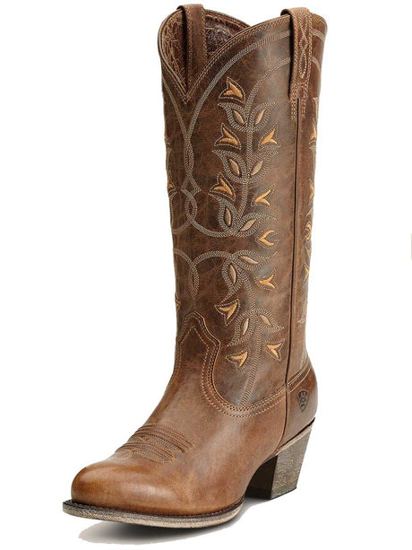ARIAT Desert Holly Almond Toe Western Boots – Womens – Brown Pearl