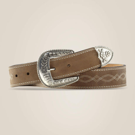 ARIAT Diamond Ogee Belt - Womens - Brown