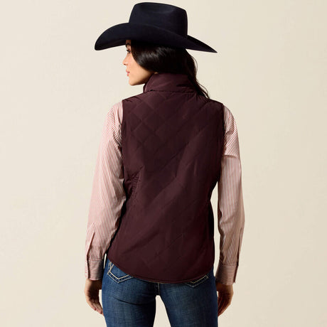 ARIAT Dilon 2.0 Reversible Insulated Gilet - Womens - Chocolate Plum/ Lakeside South West