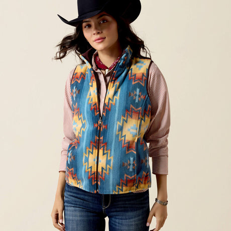 ARIAT Dilon 2.0 Reversible Insulated Gilet - Womens - Chocolate Plum/ Lakeside South West