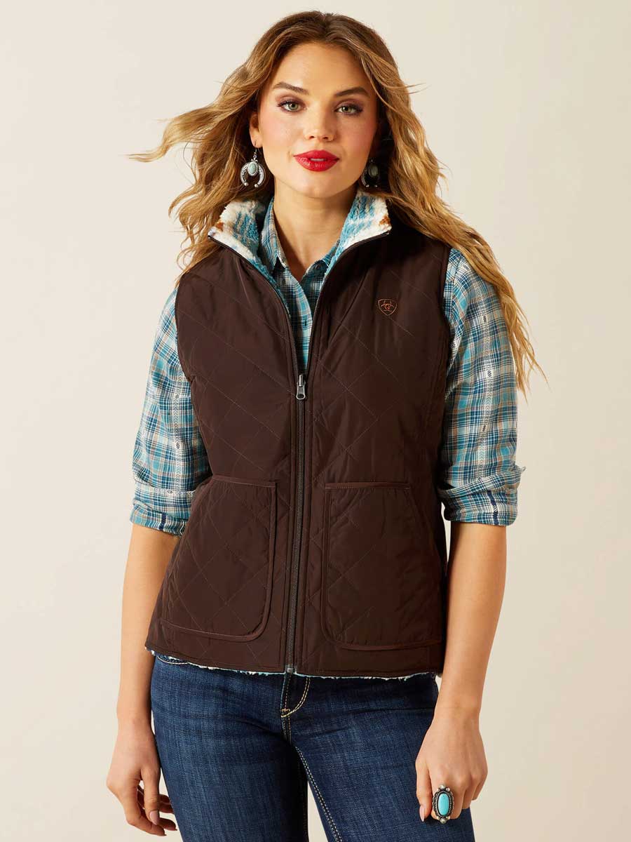 ARIAT Dilon 2.0 Reversible Insulated Gilet - Womens - Mole