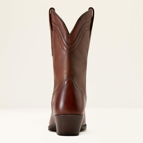 Ariat Grayson R Toe Western Boot in Honey Bee, rear heel view