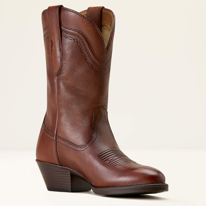 Ariat Grayson R Toe Western Boot in Honey Bee, inner side view