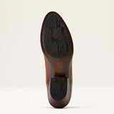 Ariat Grayson R Toe Western Boot in Honey Bee, sole and tread view