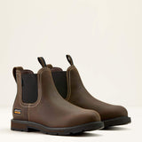 ARIAT Groundbreaker Chelsea Work Boots - Mens Soft Toe - Dark Brown