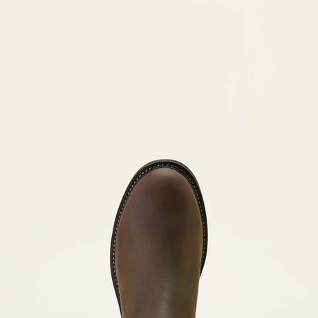 ARIAT Groundbreaker Chelsea Work Boots - Mens Soft Toe - Dark Brown