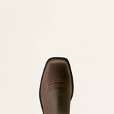 ARIAT GroundRancher Chelsea Work Boots - Mens Square Steel Toe Cap - Dark Brown