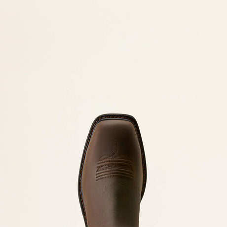 ARIAT GroundRancher Chelsea Work Boots - Mens Square Steel Toe Cap - Dark Brown