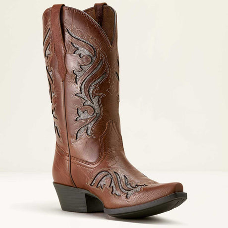 ARIAT Heritage Bliss X Toe Western Boots - Womens Cowgirl - Dark Tan