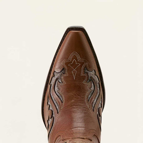 ARIAT Heritage Bliss X Toe Western Boots - Womens Cowgirl - Dark Tan