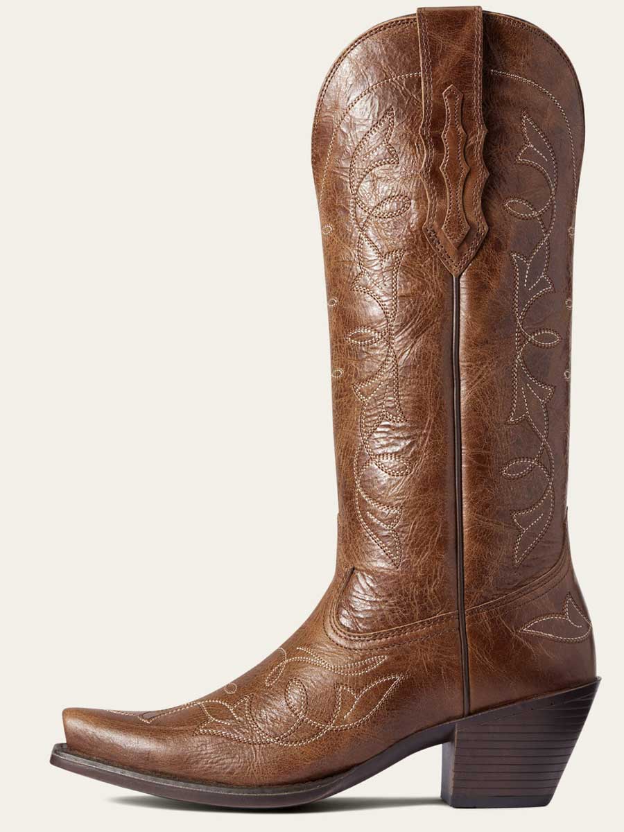 ARIAT Heritage D Toe Stretchfit Western Boots - Womens Cowgirl - Dark Tan