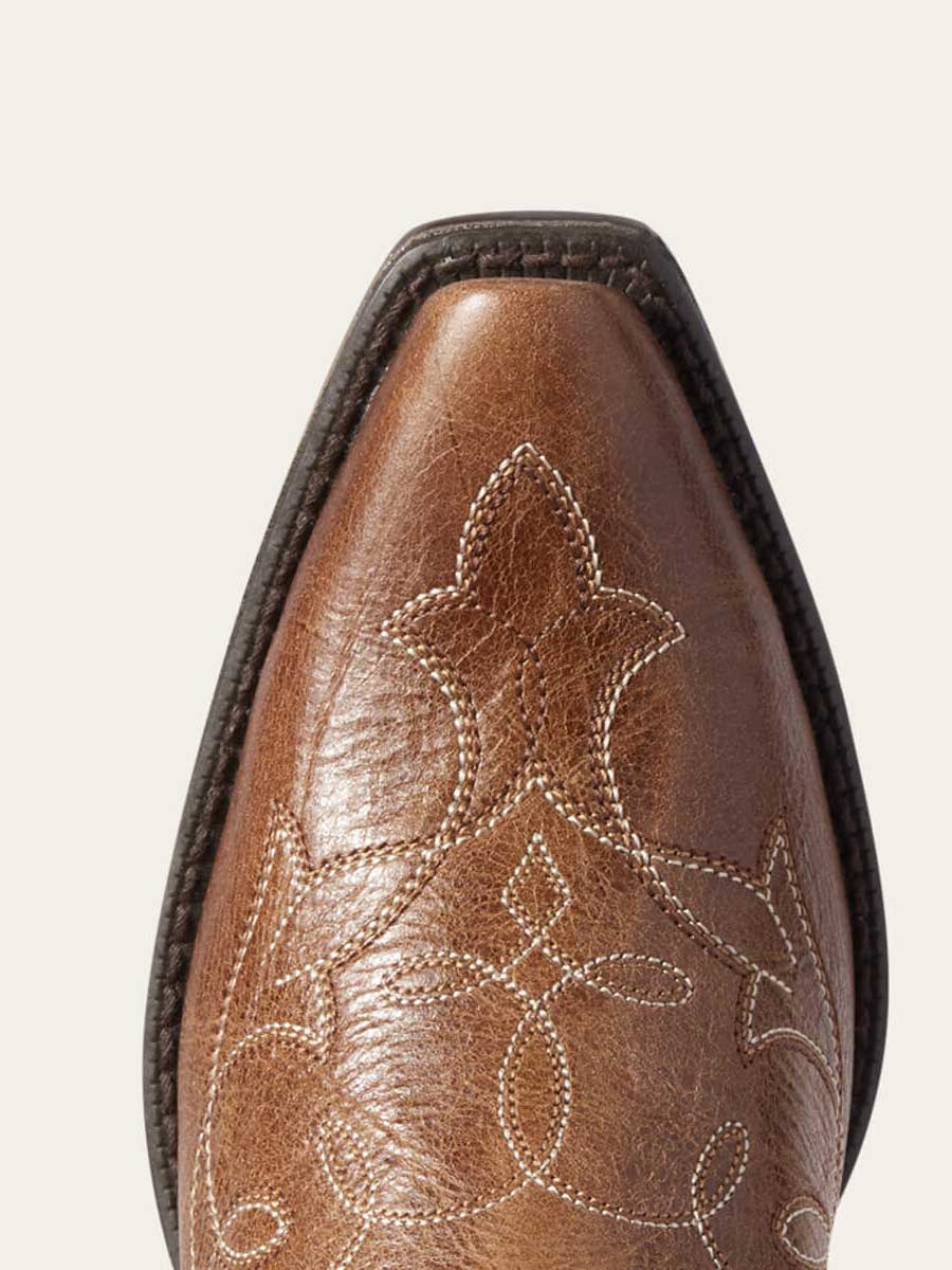 ARIAT Heritage D Toe Stretchfit Western Boots - Womens Cowgirl - Dark Tan