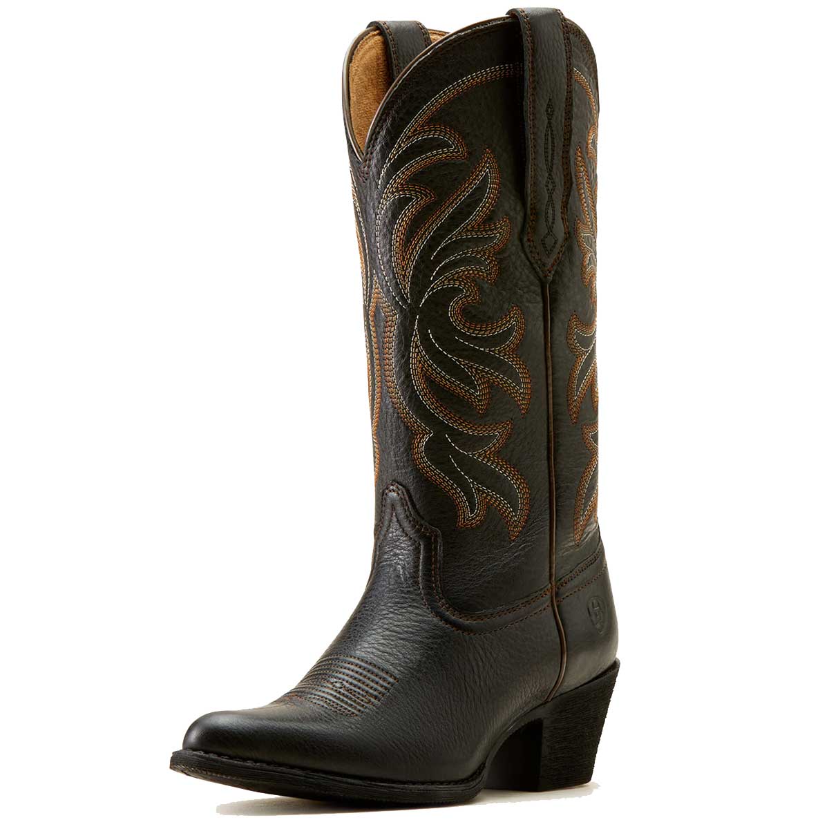 ARIAT Heritage J Toe Stretchfit Western Boots - Womens Cowgirl - Black Deertan