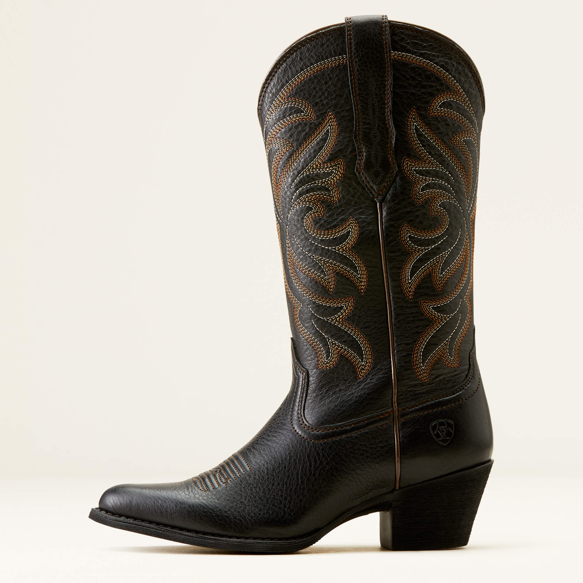 ARIAT Heritage J Toe Stretchfit Western Boots - Womens Cowgirl - Black Deertan
