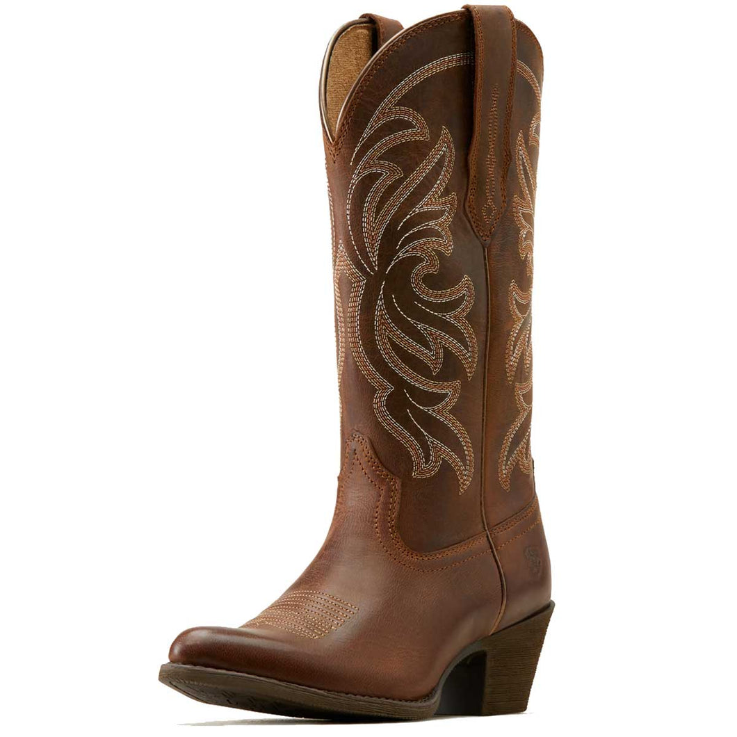 ARIAT Heritage J Toe Stretchfit Western Boots - Womens Cowgirl - Sassy Brown