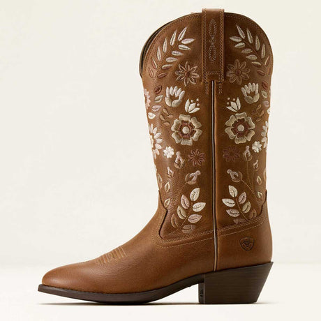 ARIAT Heritage Meadow R Toe Boots - Womens Cowgirl - Toasty Tan