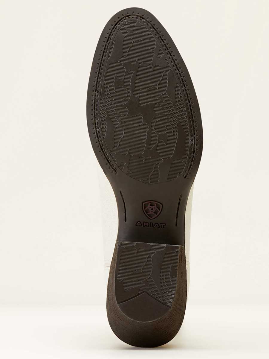 ARIAT Heritage R Toe StretchFit Western Boots - Womens Cowgirl - Distressed Ivory