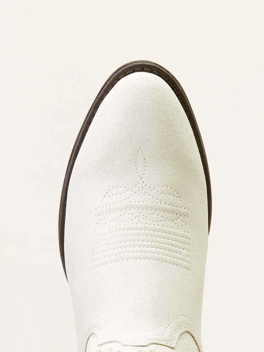 ARIAT Heritage R Toe StretchFit Western Boots - Womens Cowgirl - Distressed Ivory