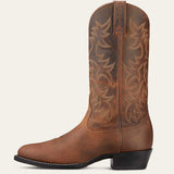 ARIAT Heritage R Toe Western Cowboy Boots - Mens - Distressed Brown