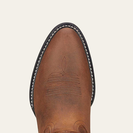ARIAT Heritage R Toe Western Cowboy Boots - Mens - Distressed Brown
