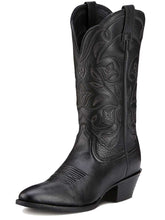 Load image into Gallery viewer, ARIAT Heritage Western R Toe Boots - Womens Cowgirl - Black Deertan

