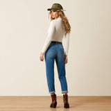 Ariat High Rise Revel Vilma Slim Ultrastretch Straight Leg Jeans in Pomona, detail view 2
