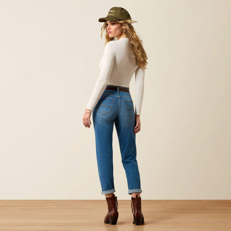 Ariat High Rise Revel Vilma Slim Ultrastretch Straight Leg Jeans in Pomona, detail view 2