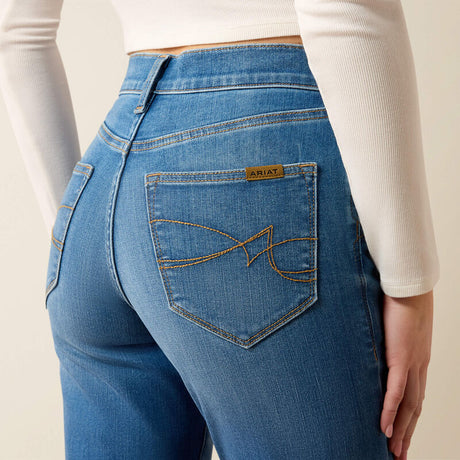 Ariat High Rise Revel Vilma Slim Ultrastretch Straight Leg Jeans in Pomona, back view