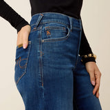 Ariat High Rise Revel Vilma Ultrastretch Wide Leg Jeans in Norwalk, detail view 1