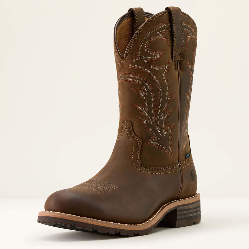 ARIAT Hybrid Rancher U Toe Western Cowboy Boots - Mens - Distressed Brown