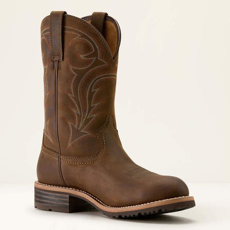 ARIAT Hybrid Rancher U Toe Western Cowboy Boots - Mens - Distressed Brown