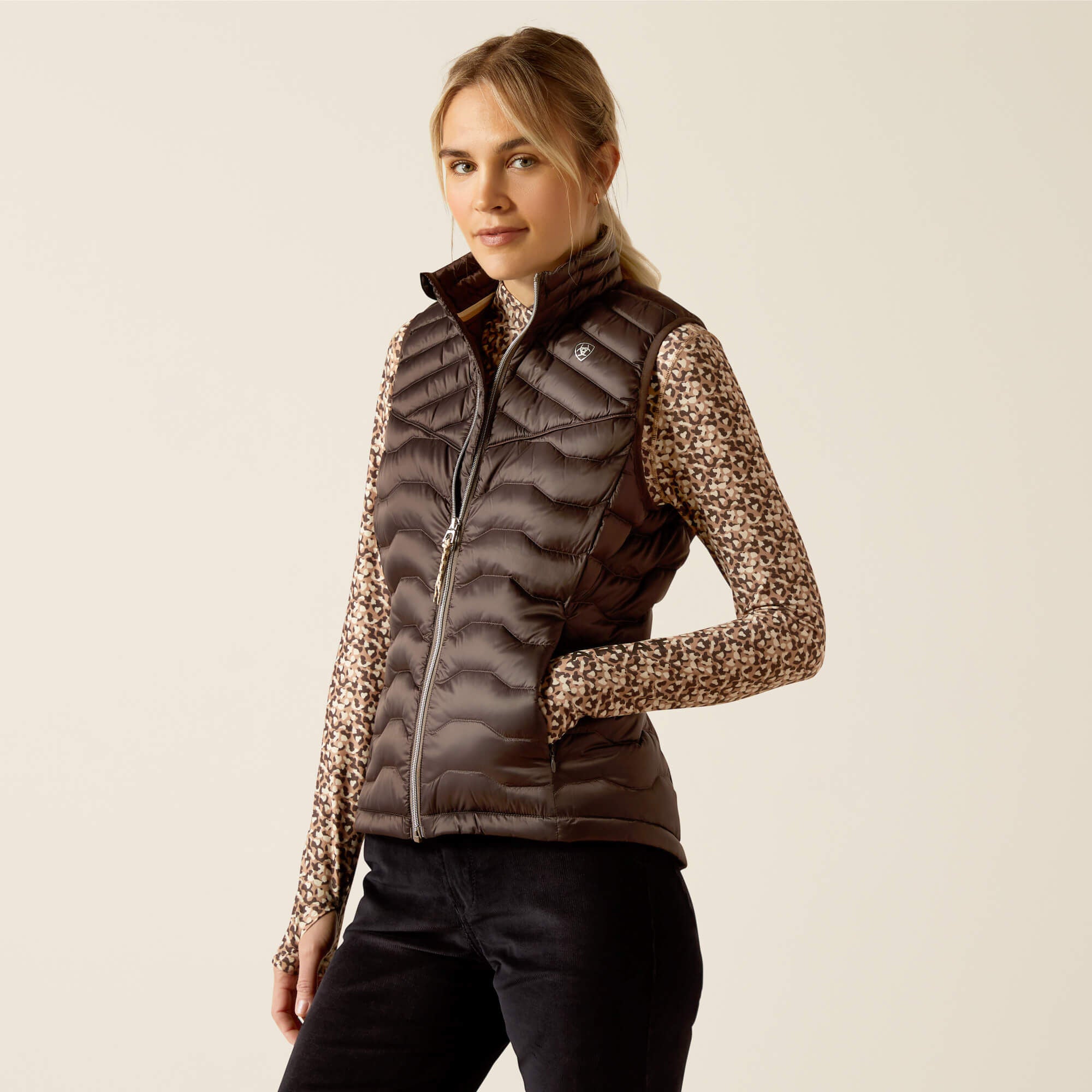 ARIAT Ideal Down Gilet - Womens - Chocolate