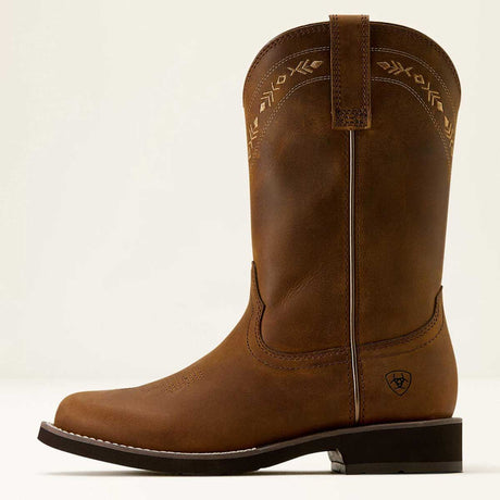 ARIAT Kearney Round Toe Western Boots - Womens - Distressed Brown