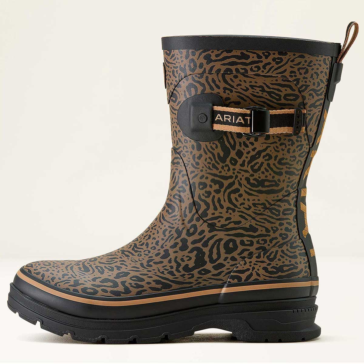 ARIAT Kelmarsh Mid Wellington Boots - Womens - Ocelot Print