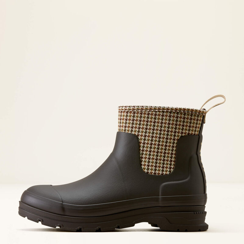 ARIAT Kelmarsh Shortie Rubber Boots - Womens - Chocolate/ Tan Twill