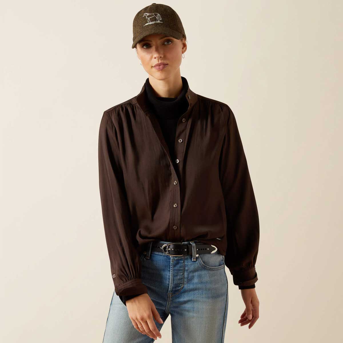 ARIAT Kildwick Blouse - Womens - Coffee Bean