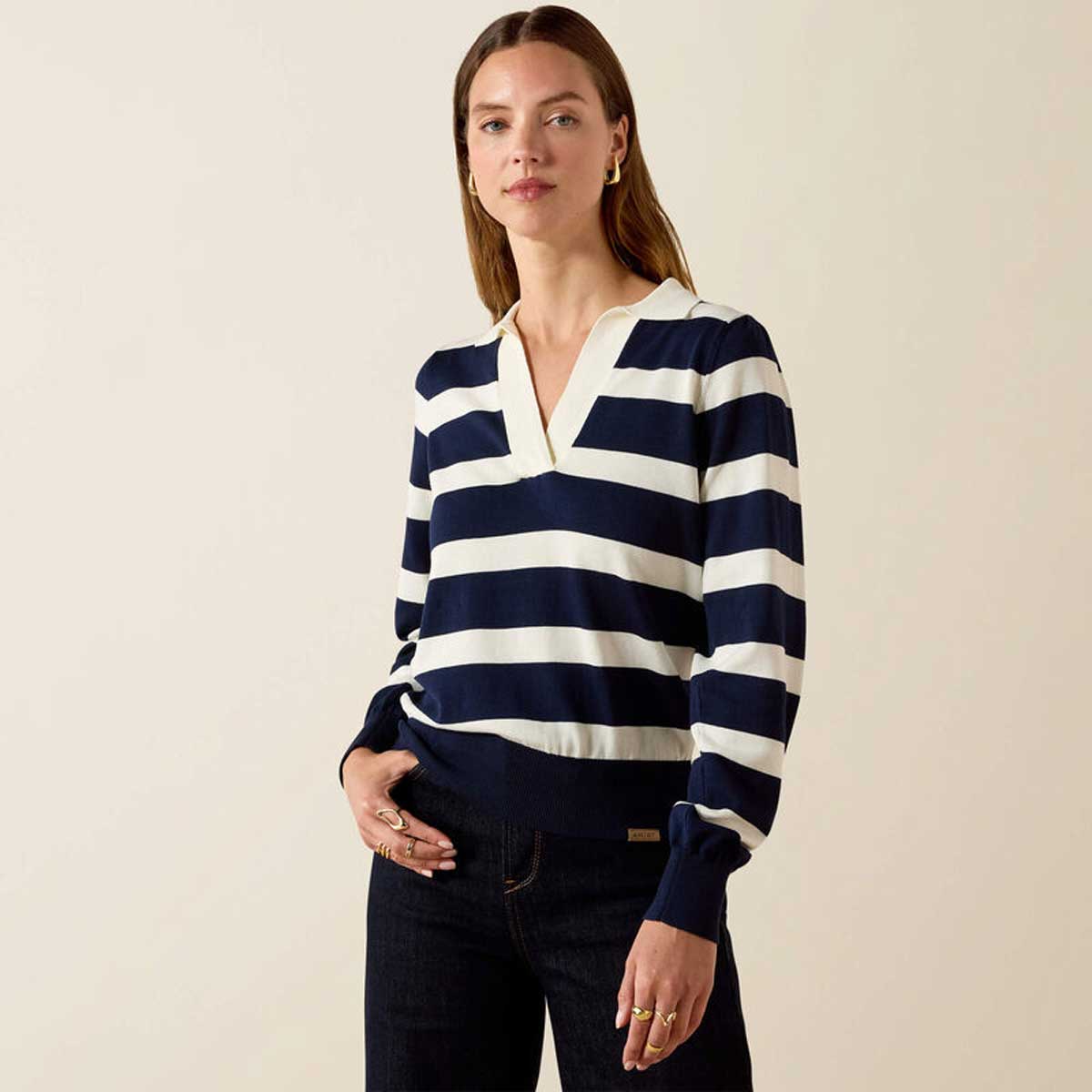 ARIAT Langsett Sweater - Womens - Navy Stripe