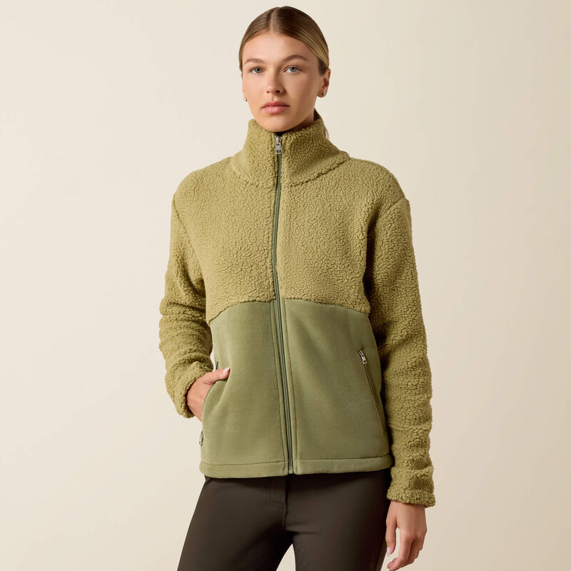 ARIAT Laviolette Full Zip Jacket - Womens - Oil Green