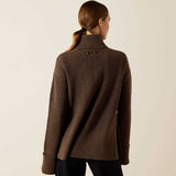 ARIAT Lendal Turtle Neck Sweater - Womens - Coffee Bean Heather