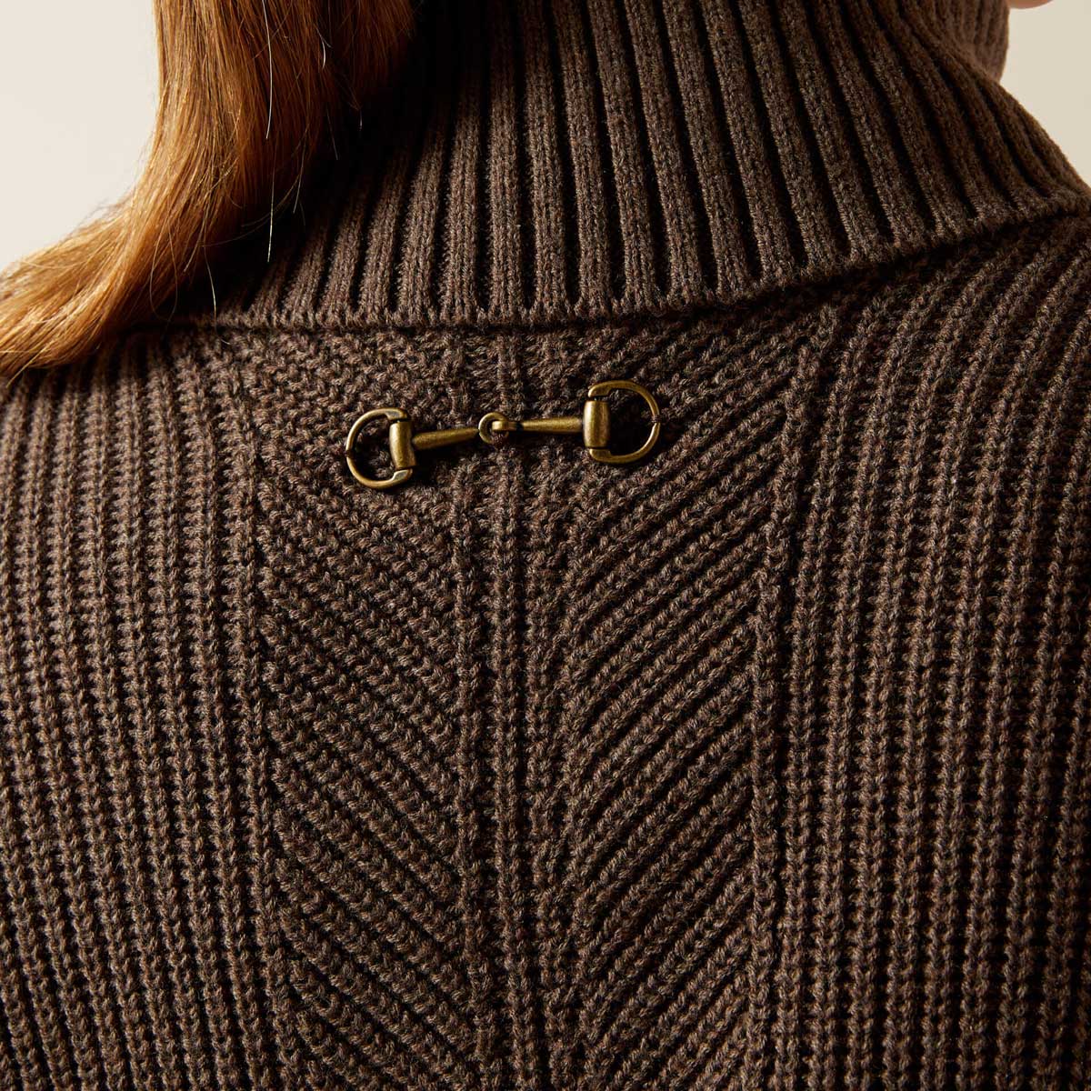 ARIAT Lendal Turtle Neck Sweater - Womens - Coffee Bean Heather