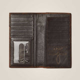 ARIAT Logo Boot Stitch Rodeo Wallet - Brown