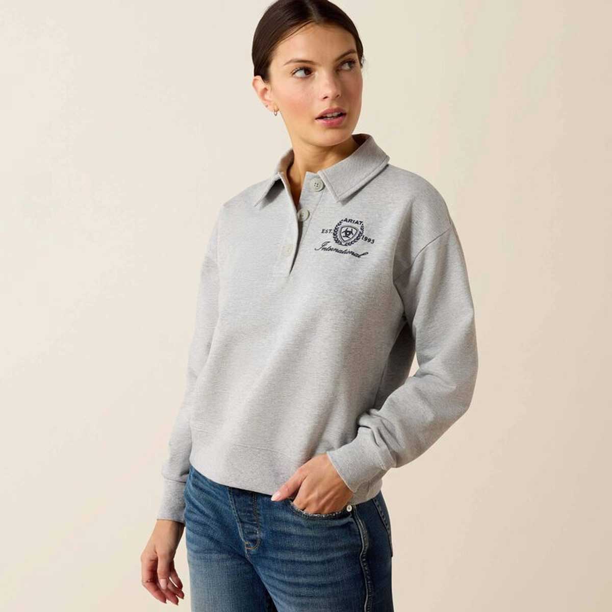 ARIAT Lovett Sweatshirt - Womens - Heather Grey