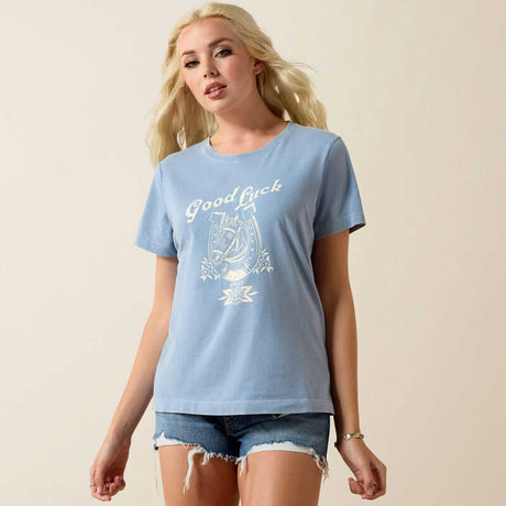 ARIAT Lucky Dreams T-Shirt - Womens - Ashleigh Blue
