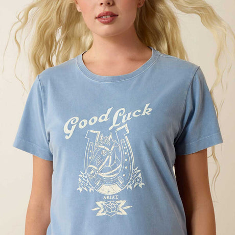 ARIAT Lucky Dreams T-Shirt - Womens - Ashleigh Blue