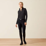 Ariat Lunaveil 1/2 Zip Baselayer in Black, full outfit view