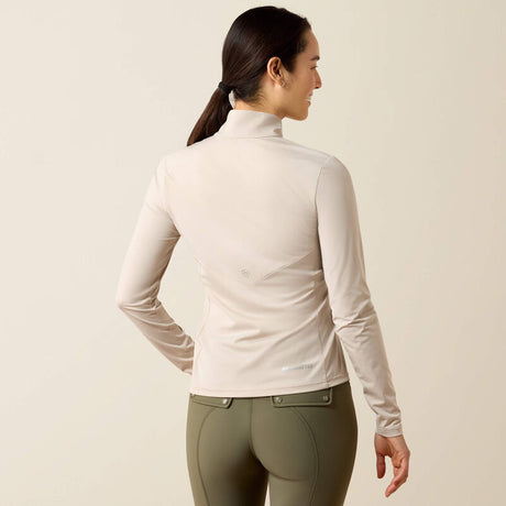 Ariat Lunaveil 1/2 Zip Baselayer in Chateau Grey, back view