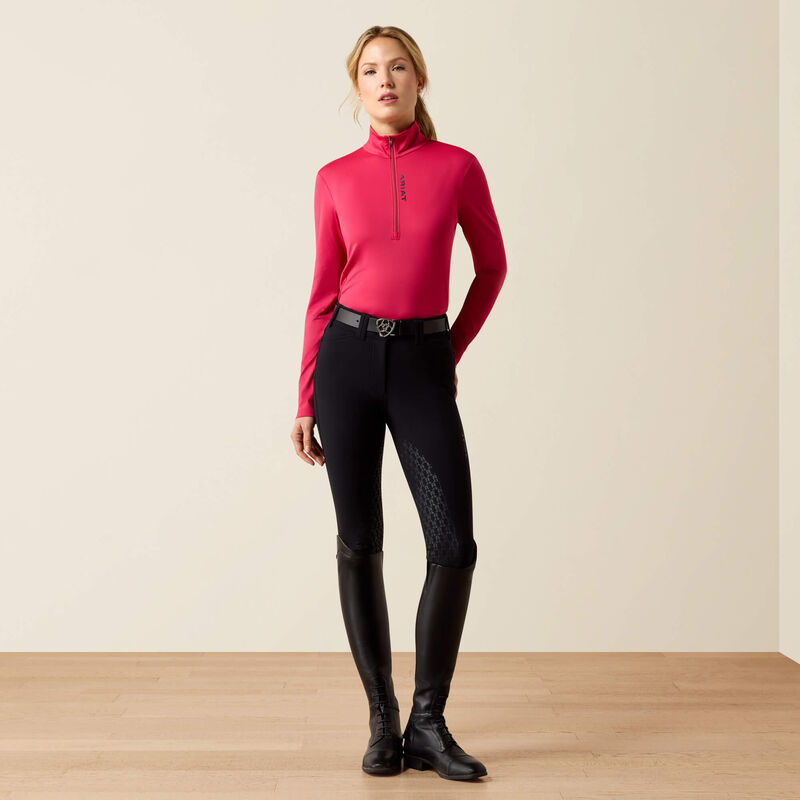 Ariat Lunaveil 1/2 Zip Baselayer in Granita, full outfit view