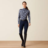 Ariat Lunaveil 1/2 Zip Baselayer in Polar Coincide Print, full outfit view